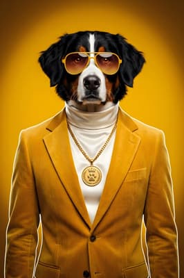 The Marigold Corduroy Casanova - bernese mountain dog Portrait | Fabled Paws