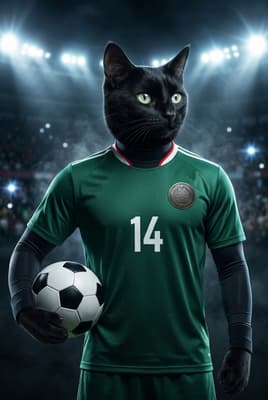 The Immortal Legend - Black Cat Custom Soccer Portrait | Soccer Season