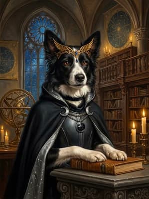 Border Collie Celestial Magus Mystic Sovereign - The Noble Art Lookbook | Fabled Paws