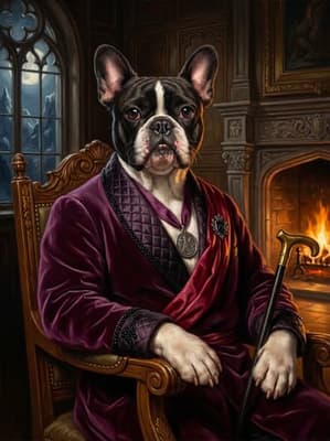 French Bulldog Nocturnal Aristocrat Grand Duke - Noble Art Lookbook | Fabled Paws