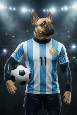 The Immortal Legend - French Bulldog Elite Soccer Portrait | Soccer Season