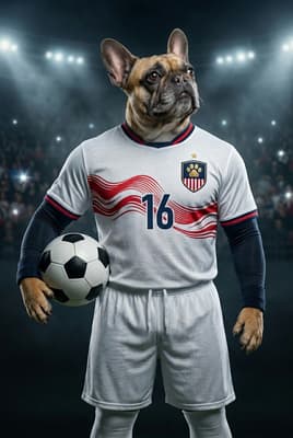 The Match-Winning Champion - French Bulldog Custom Soccer Portrait | Soccer Season