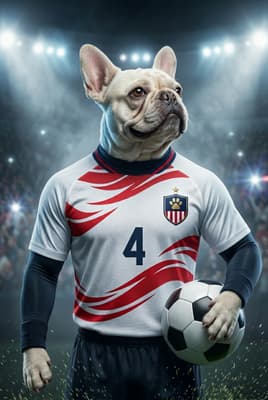 The Match-Winning Champion - French Bulldog Elite Pitch Art | Soccer Season