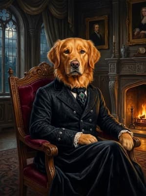 Golden Retriever Nocturnal Aristocrat - Boss Lookbook | Fabled Paws
