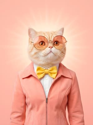 The Salmon Suede Soulster - Orange Tabby Pop Art Portrait | Fabled Paws