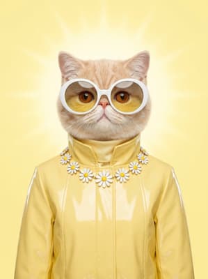 The Canary Patent Trendsetter - Orange Tabby Pop Art Portrait | Fabled Paws