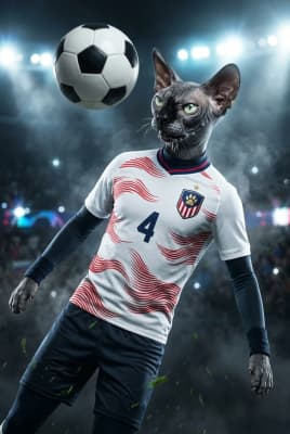 The Immortal Legend - Sphynx Custom Soccer Portrait | Soccer Season