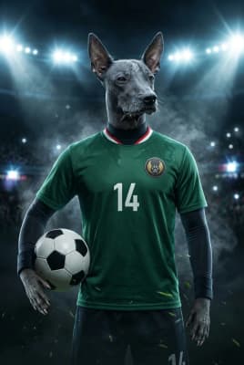 The Immortal Legend - Xoloitzcuintli Custom Soccer Portrait | Soccer Season